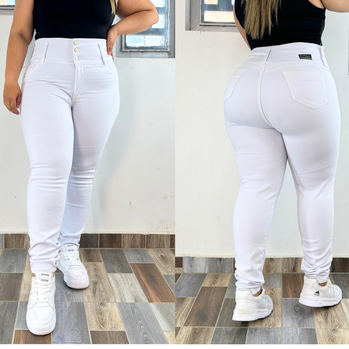 SKINNY BLANCO 3 BOTONES 4082